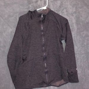 Gray running jacket